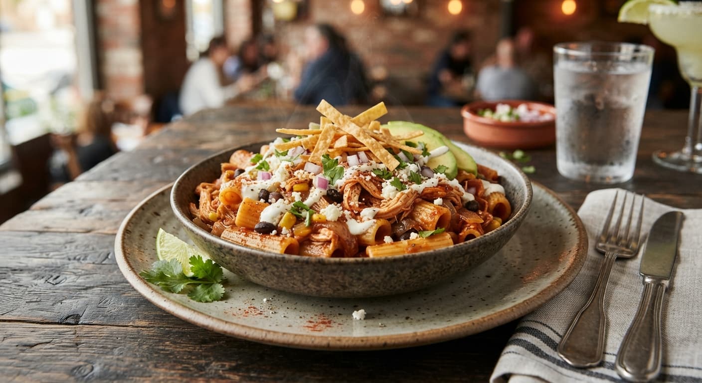 Chicken Tinga Taco Pasta