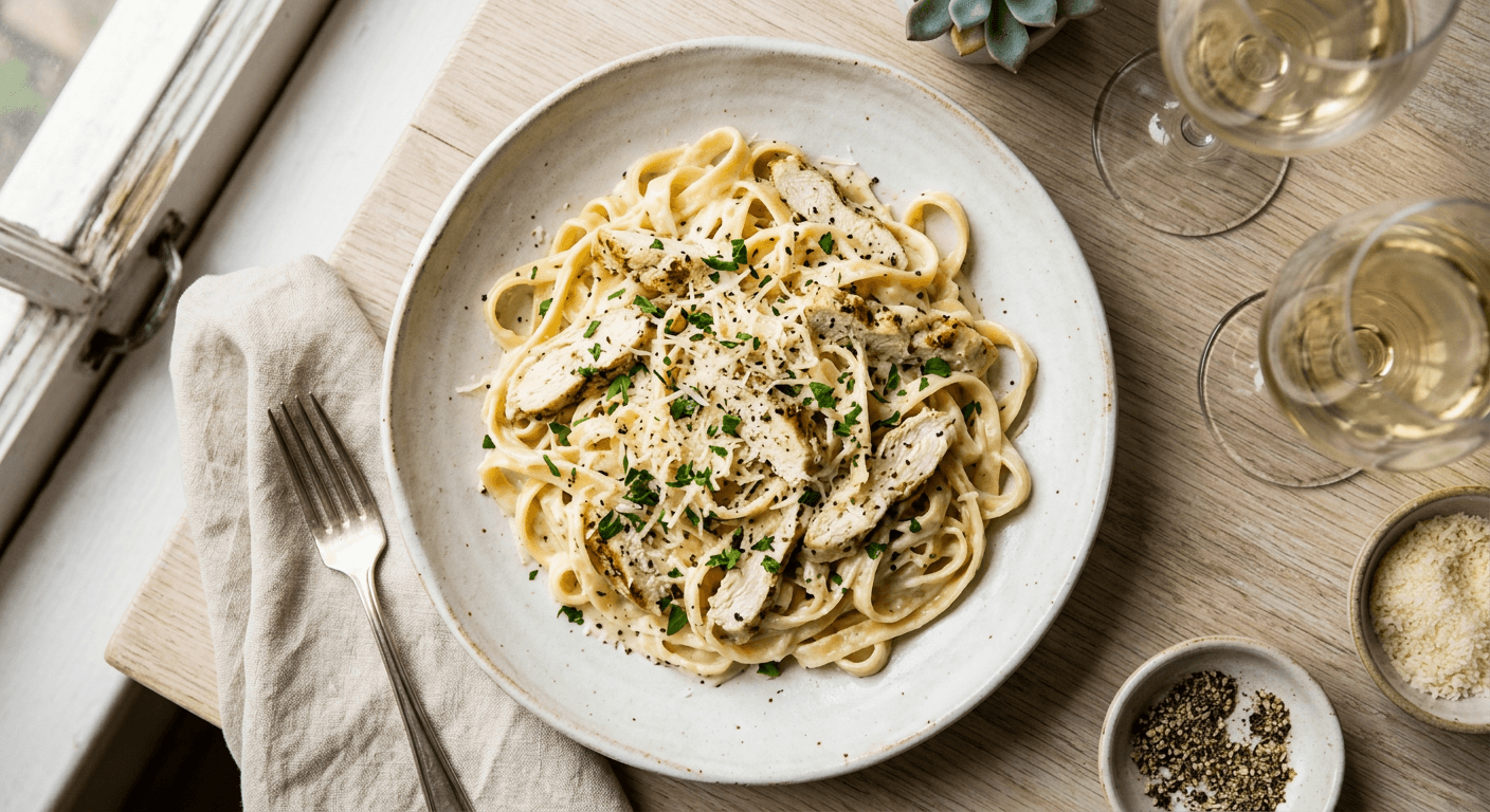 Creamy Chicken Alfredo Pasta