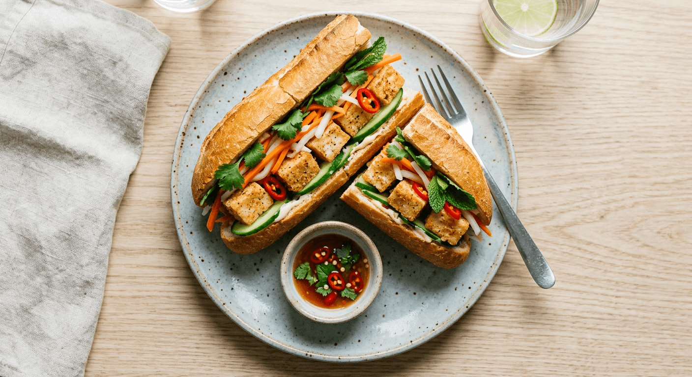 Crispy Tofu Vegetarian Banh Mi