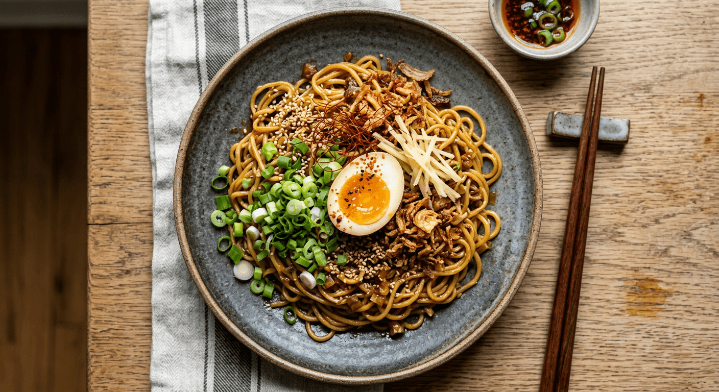 Ginger Scallion Oil Dry Ramen