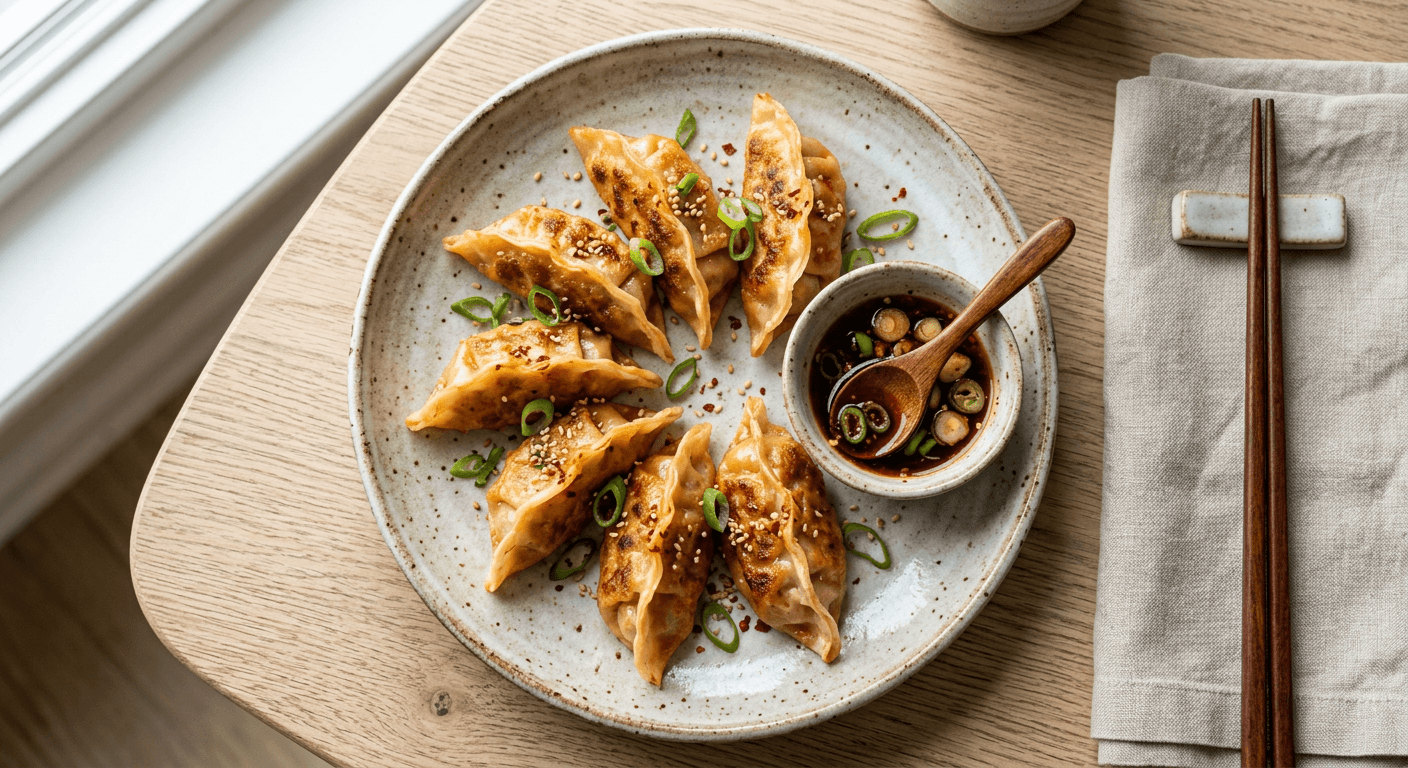 Korean-Style Kimchi Pork Mandu