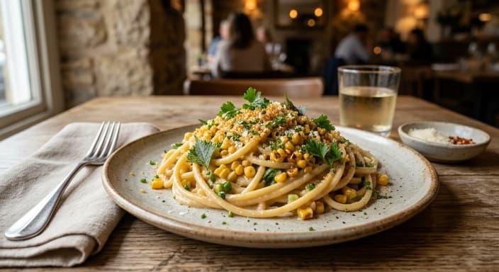 Miso Butter Corn Pasta