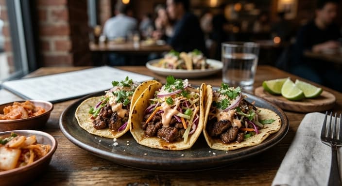 Quick Korean-Style Beef Tacos
