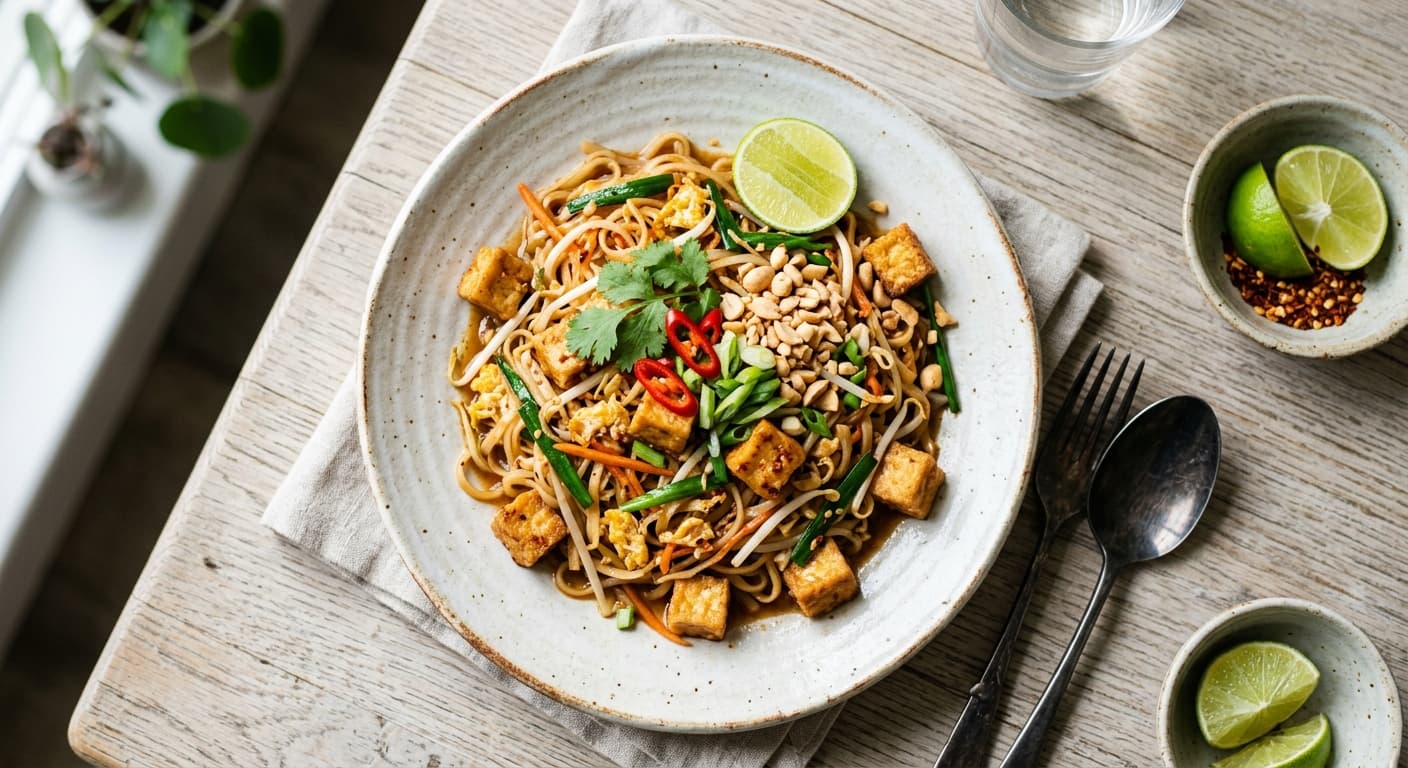 Quick Spicy Tofu Pad Thai