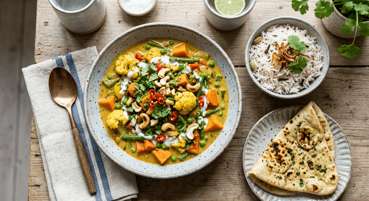 Quick Vegan Vegetable Korma