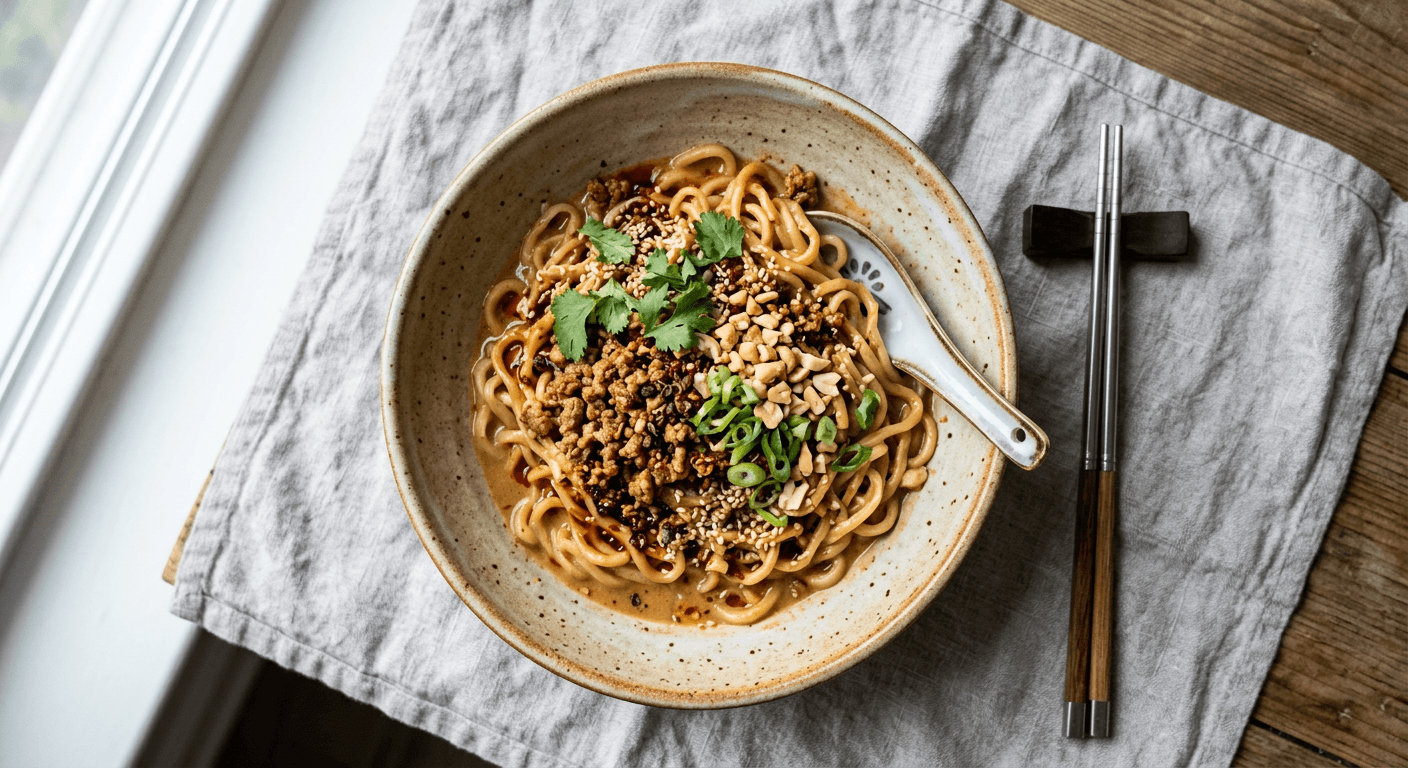 Quick Weeknight Peanut Dan Dan