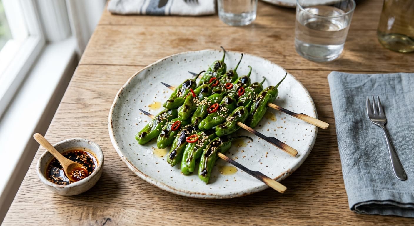 Shishito Pepper Skewers