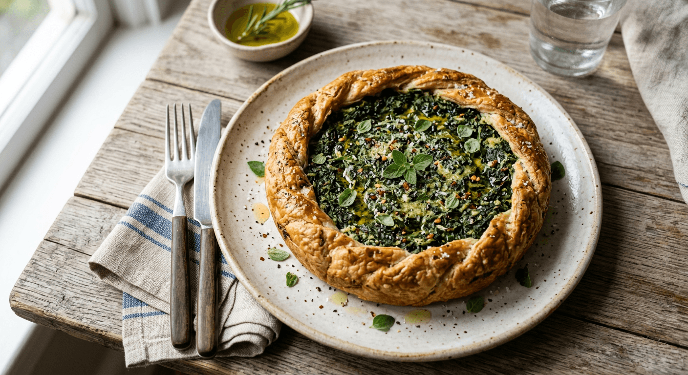 Tuscan Kale and Spinach Pie