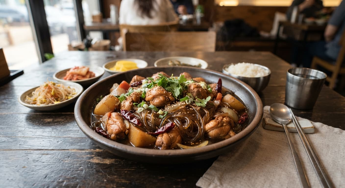 Andong Jjimdak (Braised Chicken with Glass Noodles)