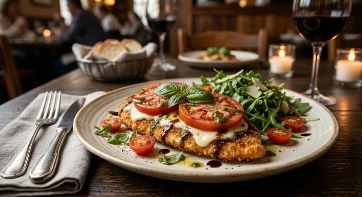 Caprese Chicken Cutlets with Basil-Balsamic Drizzle