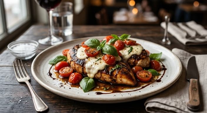 Caprese Chicken Skillet with Balsamic