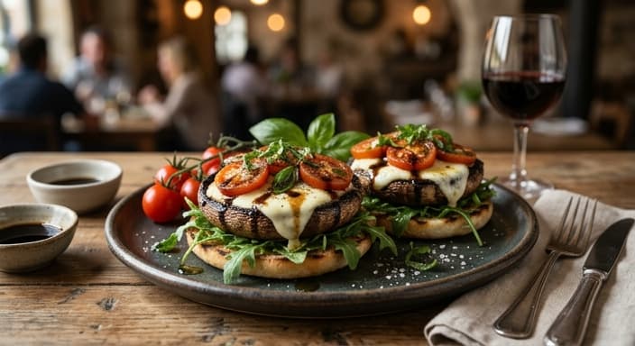 Caprese Stuffed Portobello Burgers