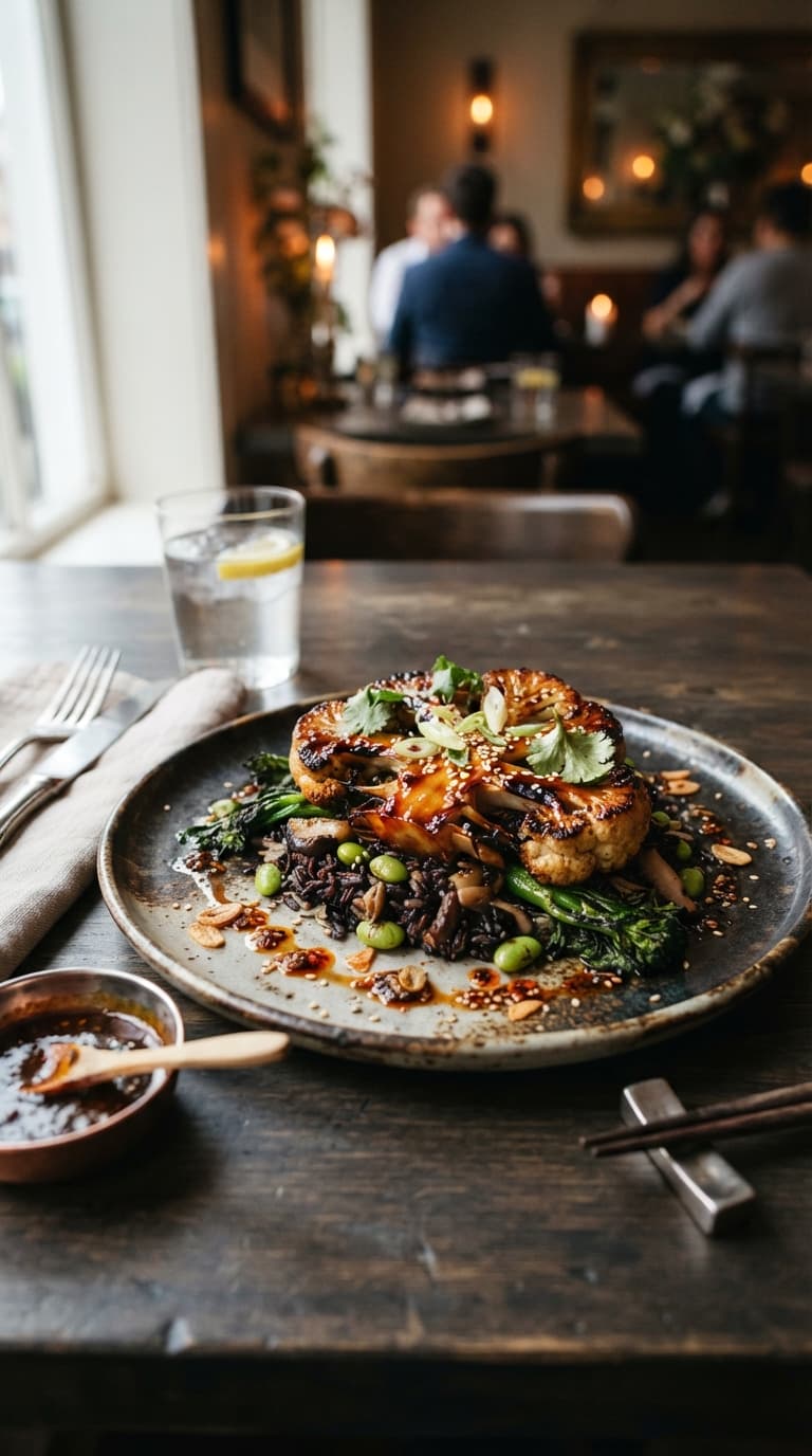 Char Siu‑Flavored Cauliflower Steak