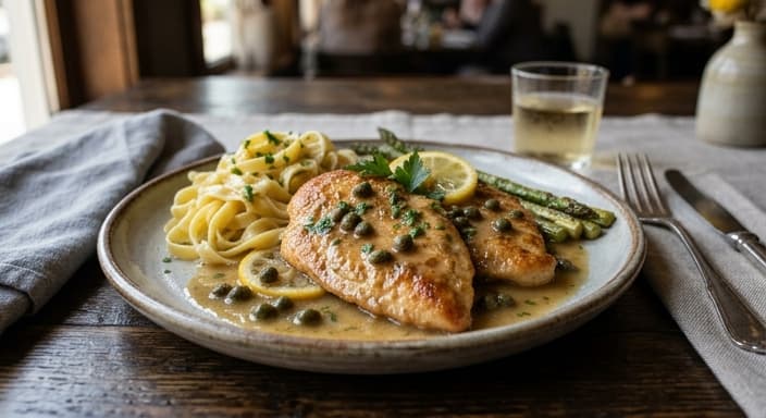 Chicken Piccata with Lemon-Caper Pan Sauce
