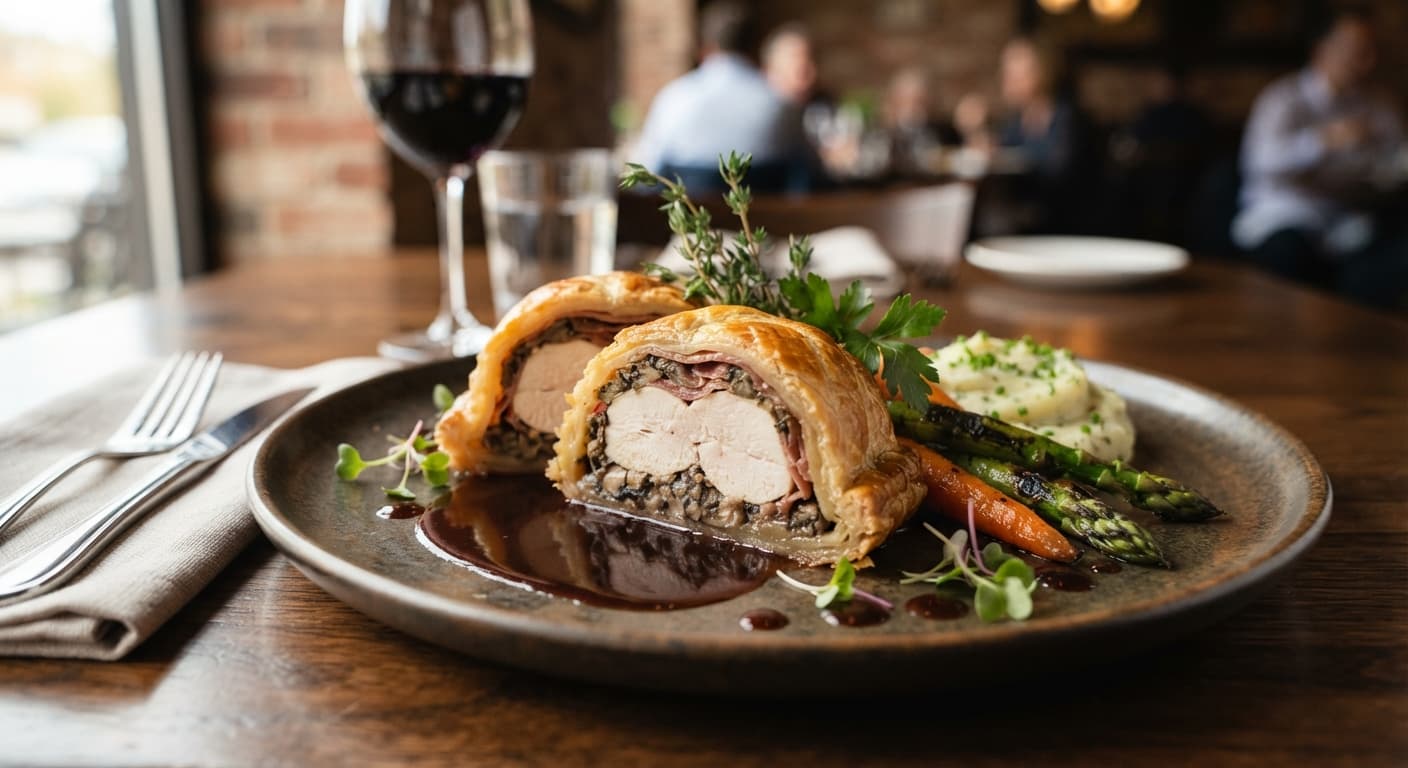 Chicken Wellington with Mushroom Duxelles