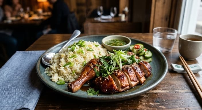 Chinese Five-Spice Chicken with Ginger Scallion Rice