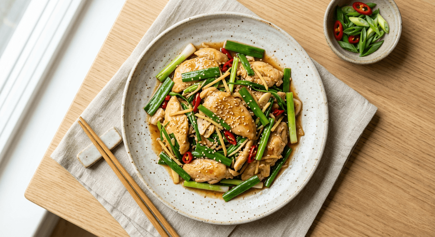 Chinese Ginger Scallion Chicken Stir Fry Allergy Friendly