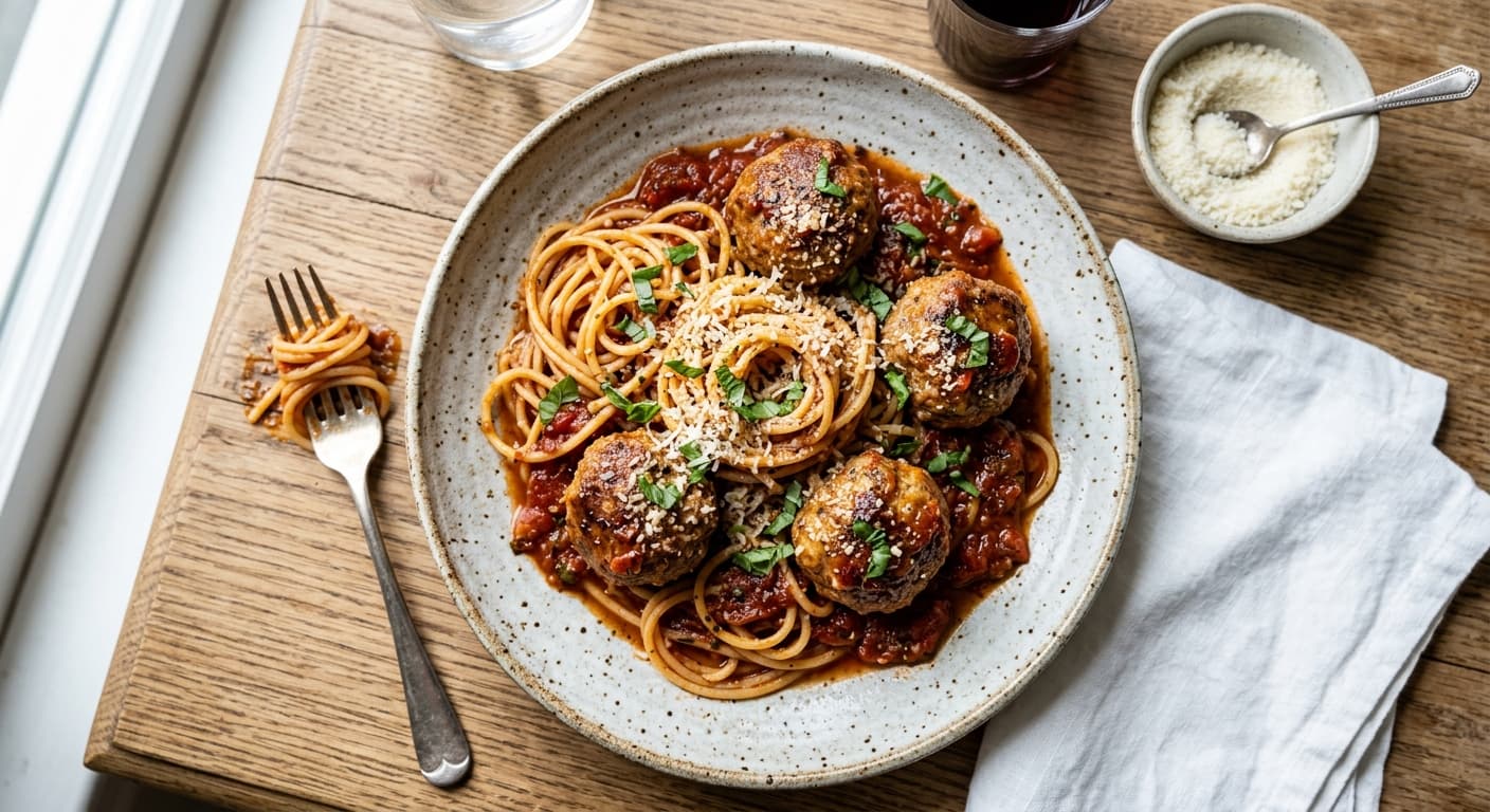 Classic Italian Spaghetti And Meatballs
