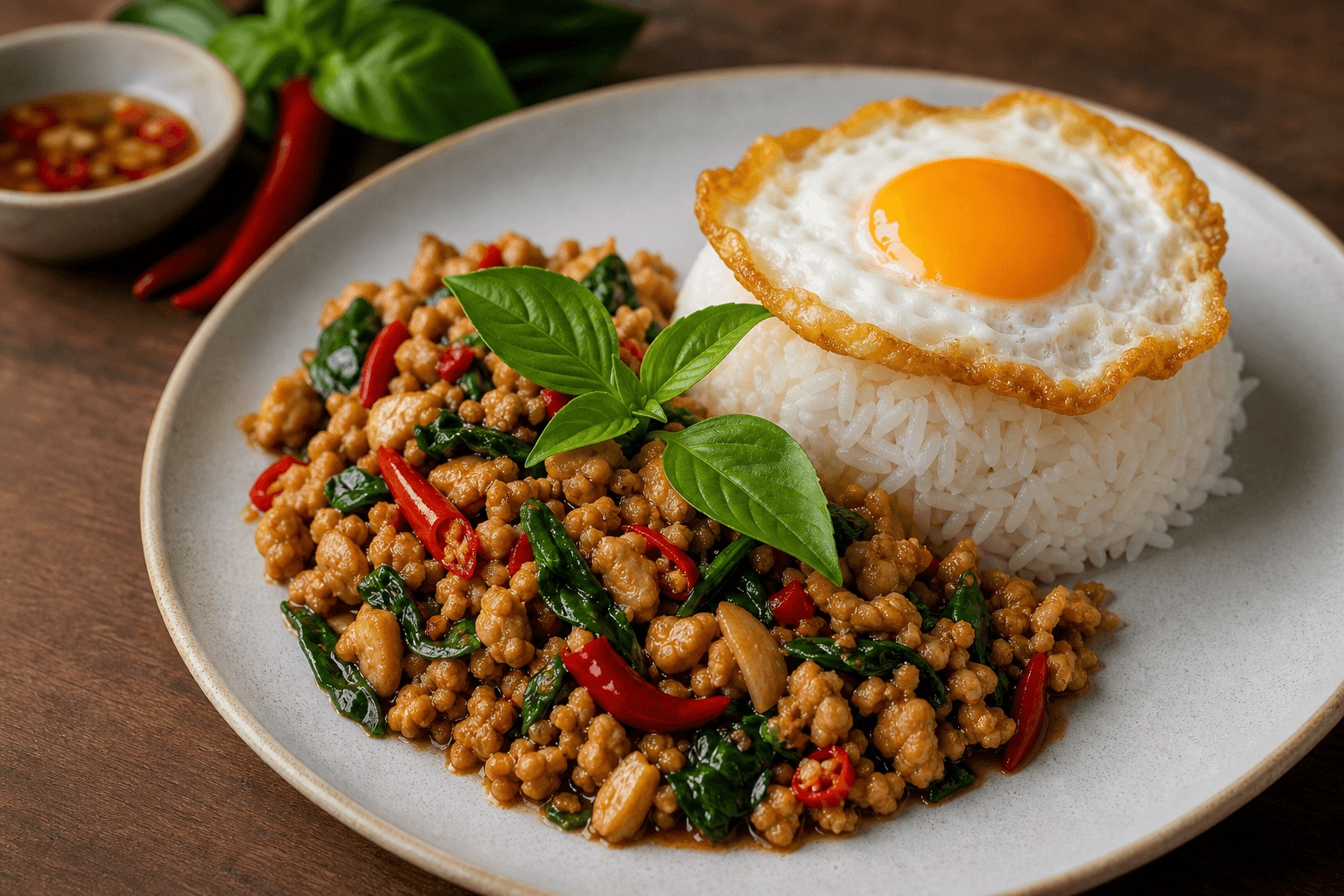 Classic Spicy Thai Basil Chicken (Pad Kra Pao)