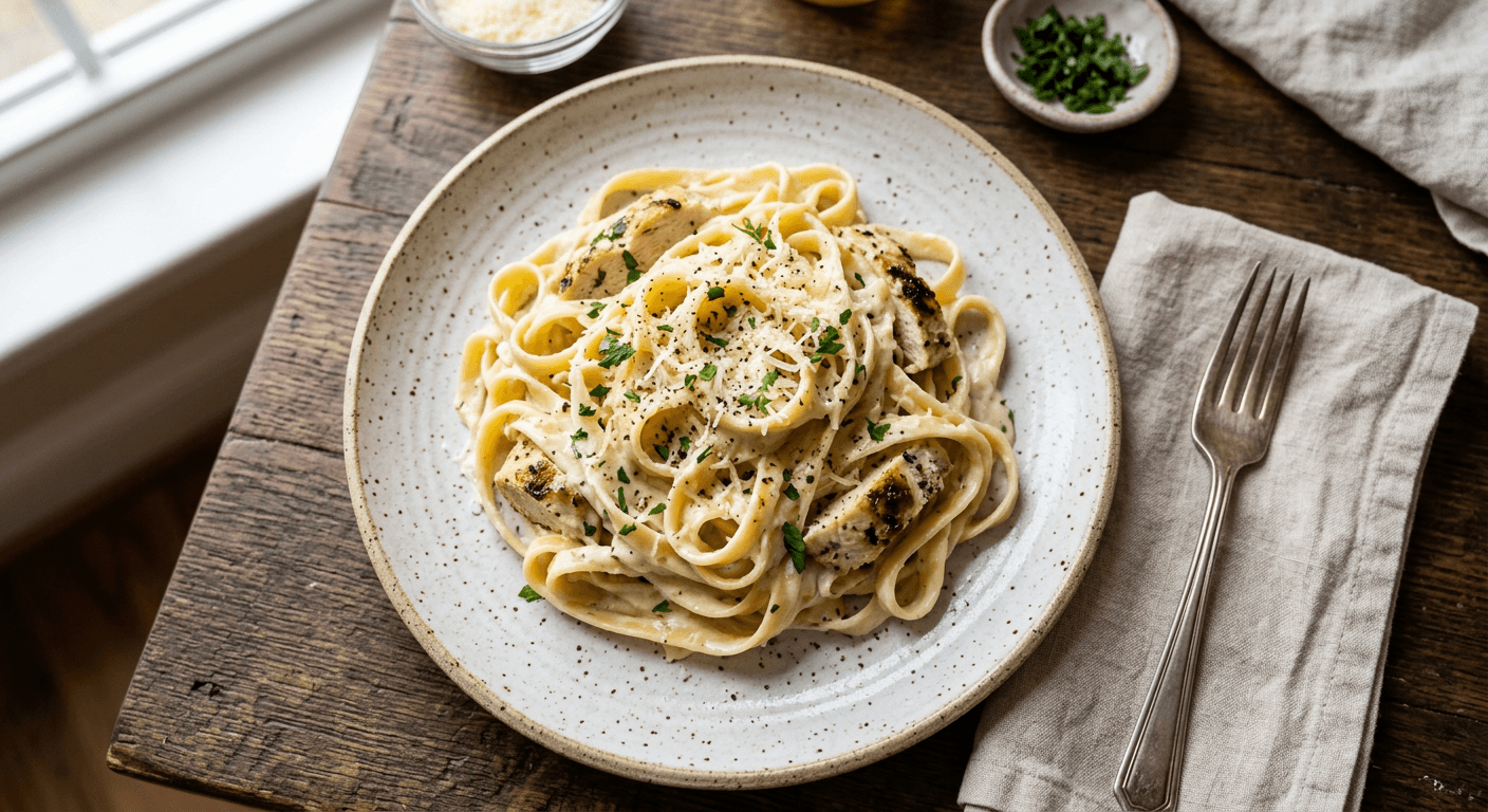 Creamy Chicken Alfredo Pasta