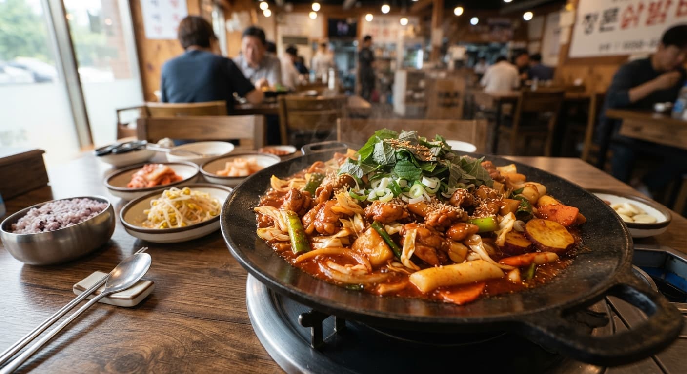 Dakgalbi (Spicy Stir-Fried Chicken)