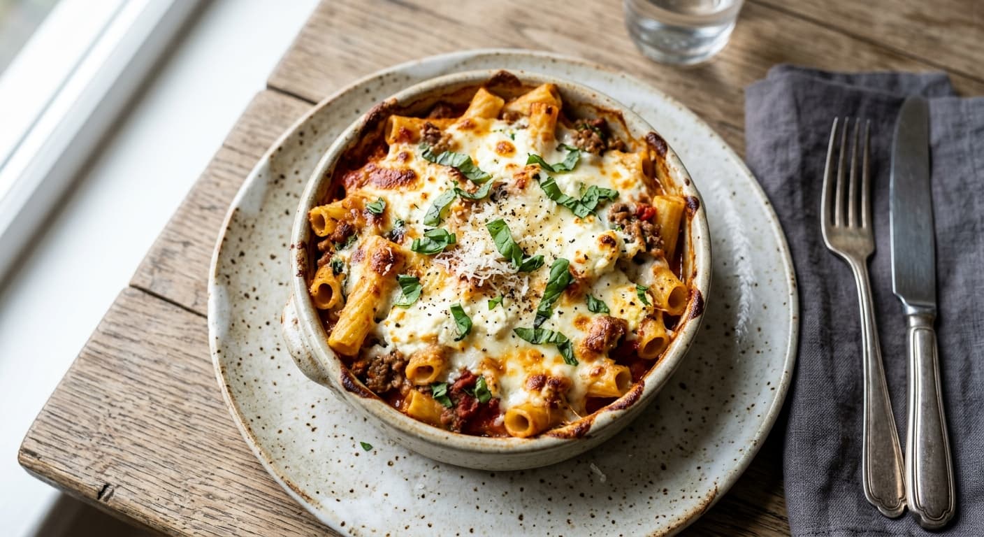 Easy Baked Ziti With Ricotta And Mozzarella 7