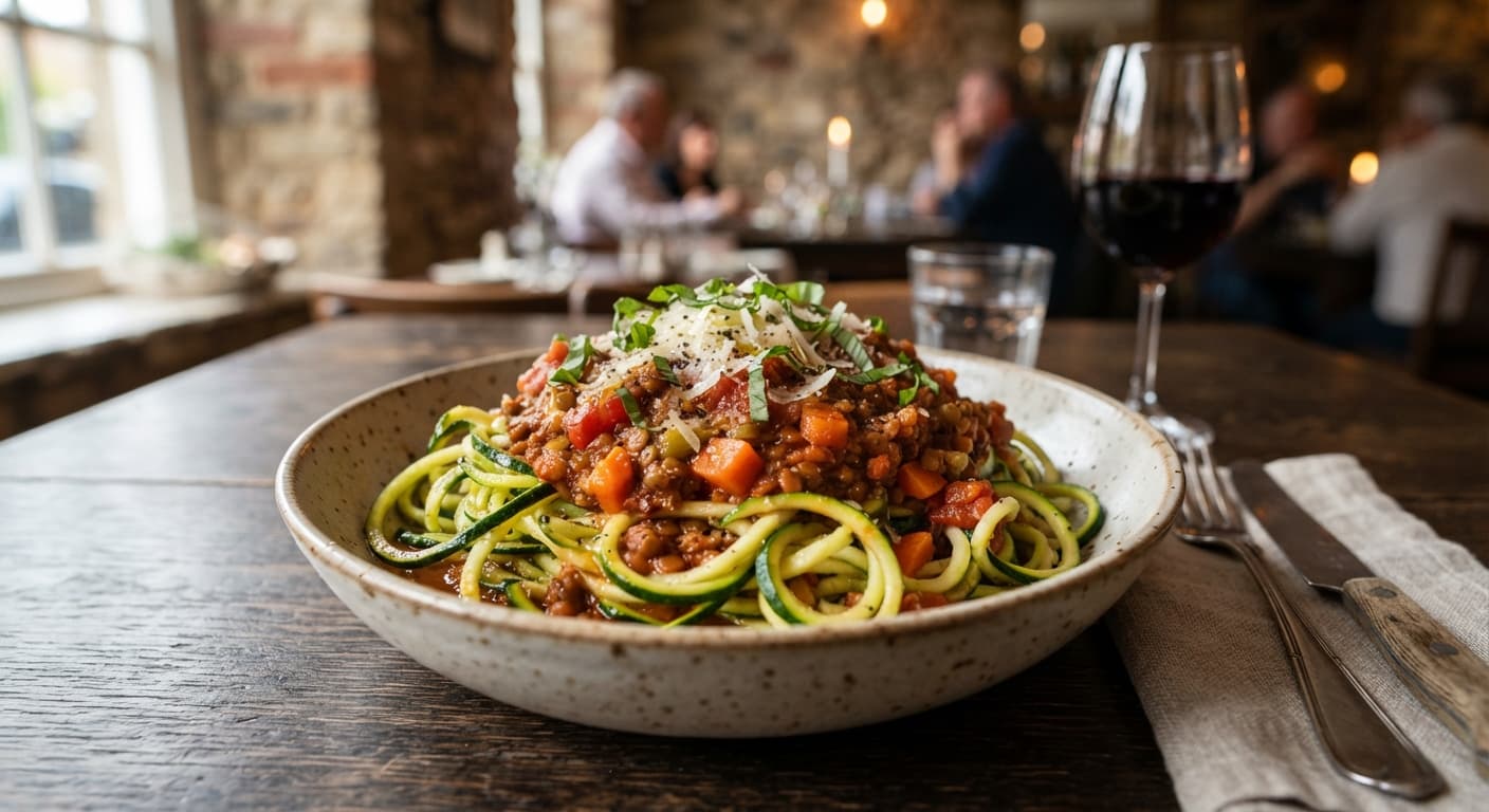 Egg‑Free Zucchini Noodle Bolognese
