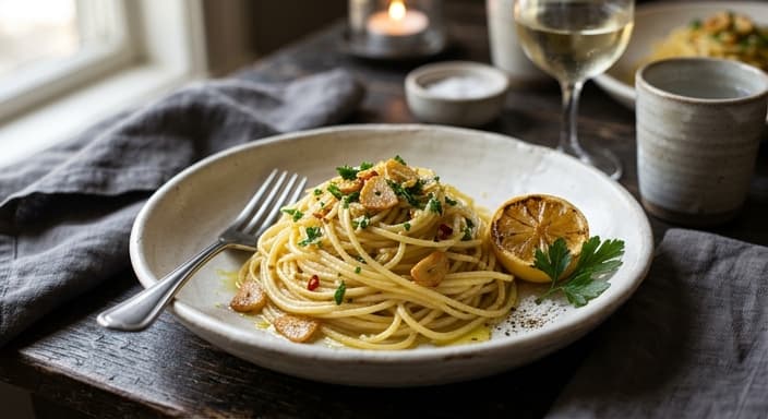 Garlic Lemon Spaghetti Aglio e Olio