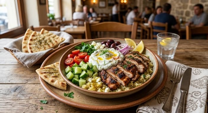 Greek Yogurt Chicken Gyro Bowls