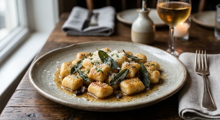 Homemade Ricotta Gnocchi with Brown Butter Sage
