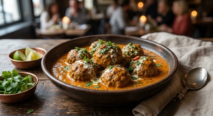 Indian Butter Chicken-Spiced Turkey Meatballs (Low-Carb)