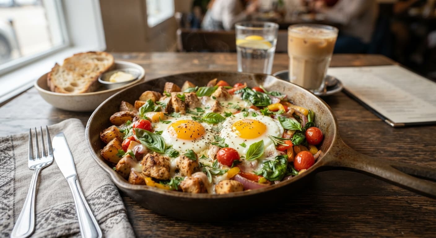 Italian Herb Chicken Breakfast Skillet