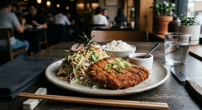 Japanese Chicken Katsu-Style with Cabbage Slaw (No Breadcrumbs)