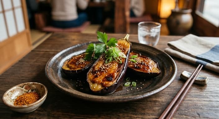 Japanese Eggplant Dengaku (Miso-Glazed Eggplant)