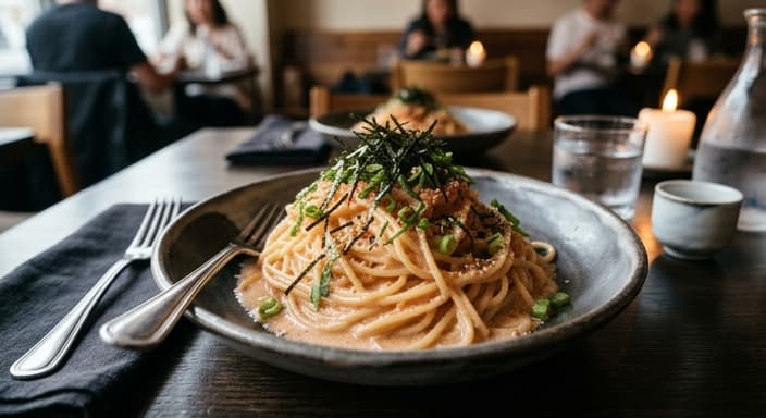 Japanese Spicy Mentaiko Butter Pasta
