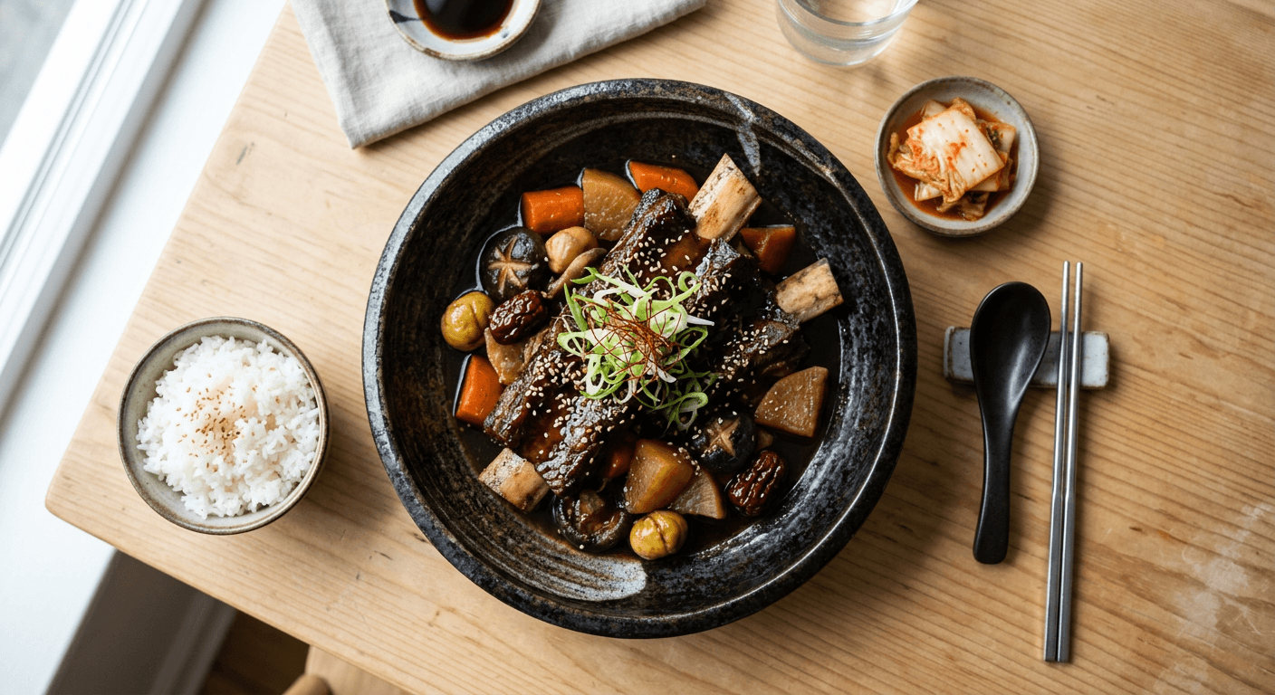 Korean Braised Short Ribs Galbi Jjim