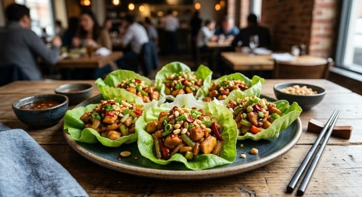 Kung Pao Chicken Lettuce Wraps