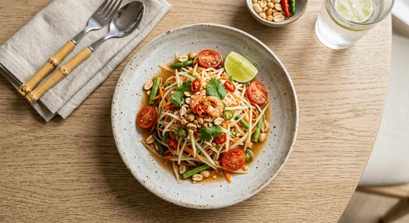 Masterchef-Style Thai Green Papaya Salad (Som Tum)