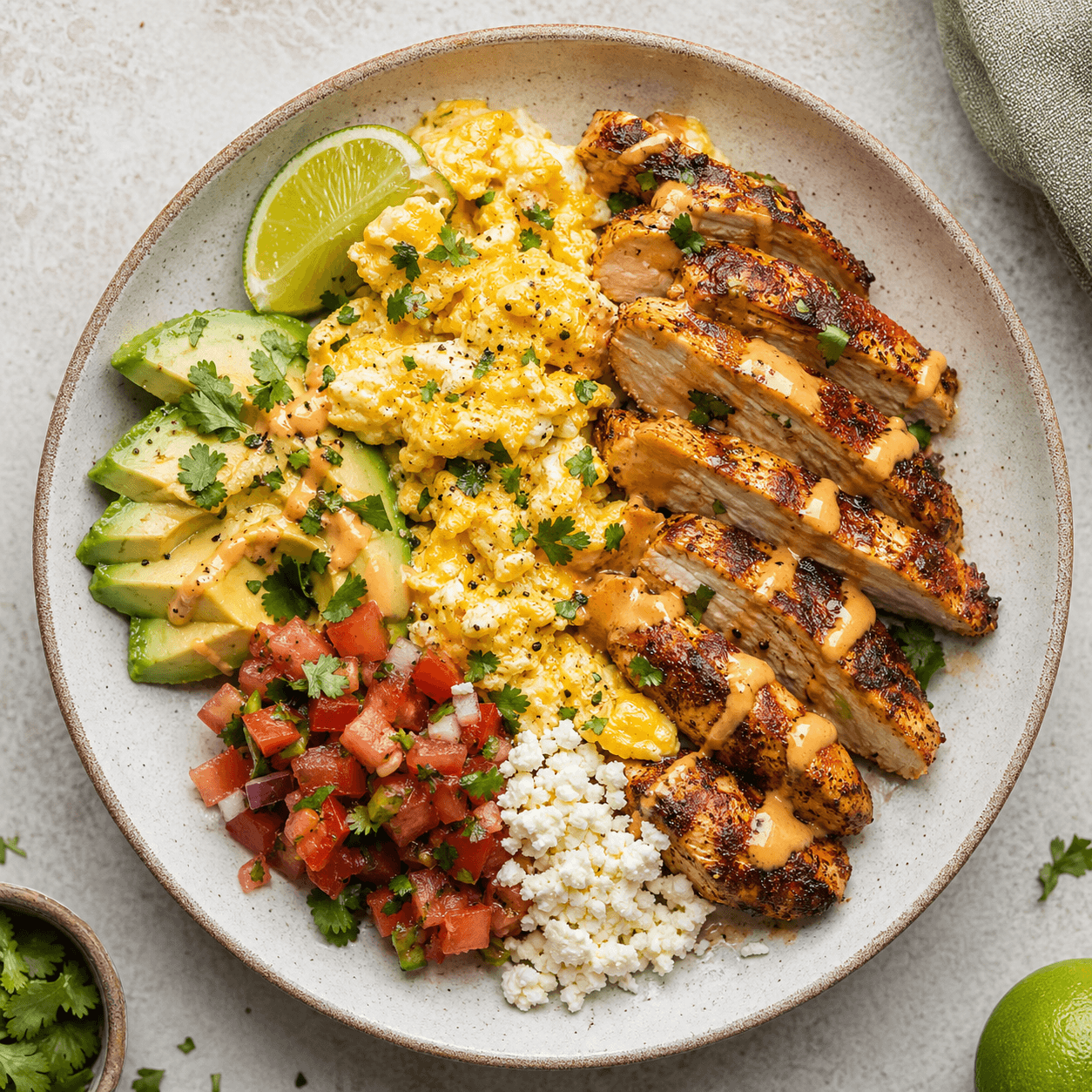 Mexican Chipotle Chicken Egg Bowl (Low-Carb)