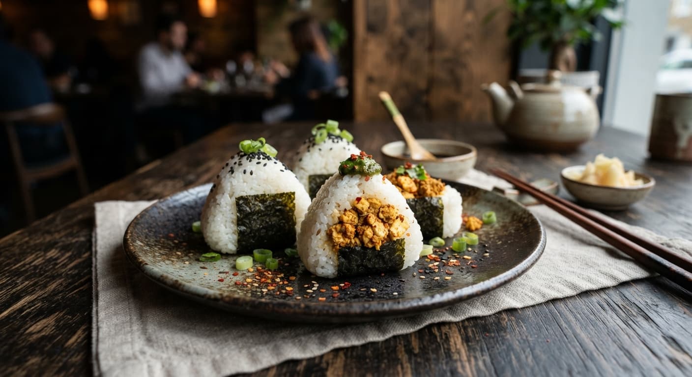 Onigiri Filled with Spiced Paneer