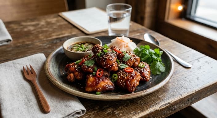 Oven-Baked Chicken Gangjeong (No Deep Fry)