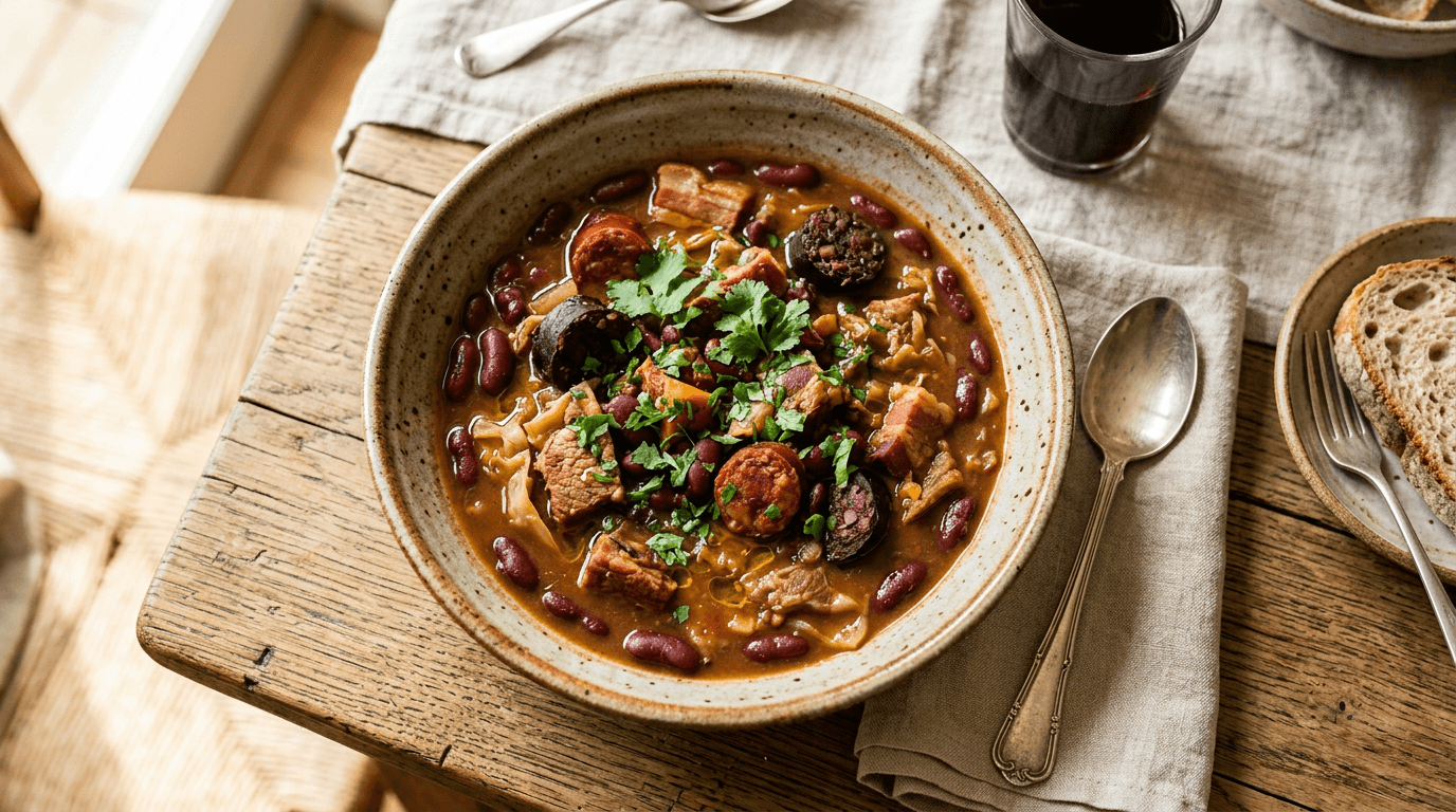 Portuguese Style Bean Stew Feijoada Transmontana