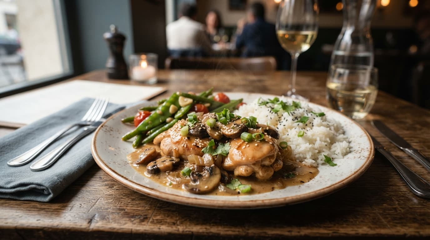 Poulet à la Crème with Ginger and Soy