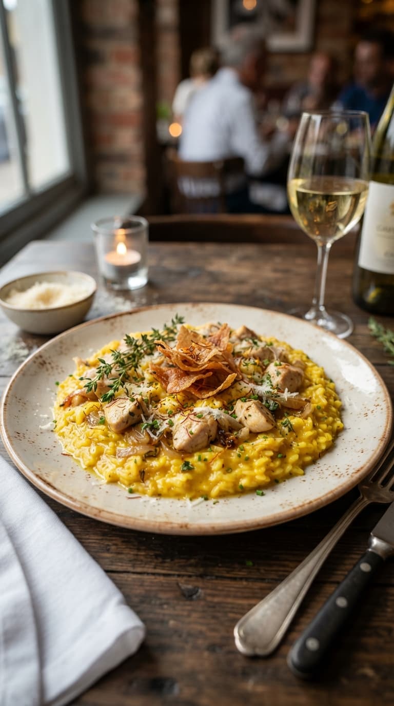 Risotto al Pollo e Zafferano Milanese