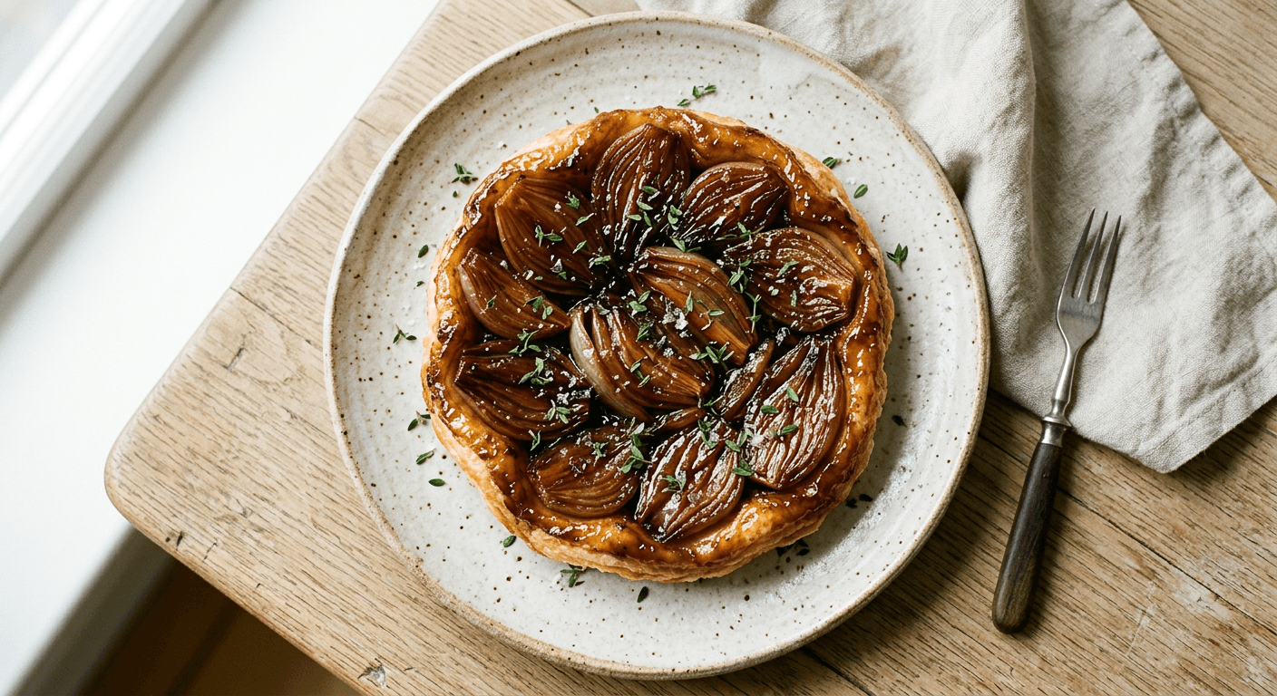 Shallot and Balsamic Tarte Tatin