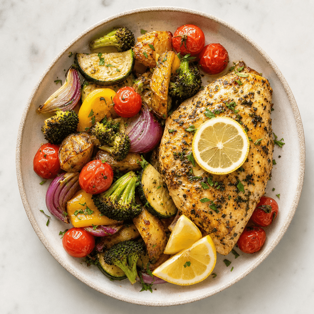 Sheet-Pan Lemon Herb Chicken & Veggies