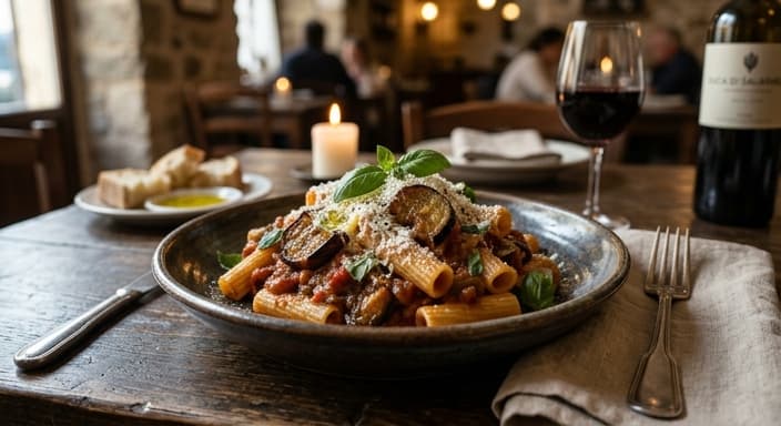 Sicilian-Style Pasta alla Norma (Aubergine + Tomato + Ricotta Salata)