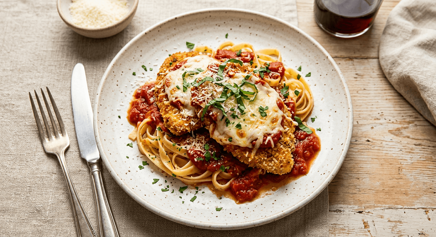 Skillet Chicken Parmesan No Bake Version