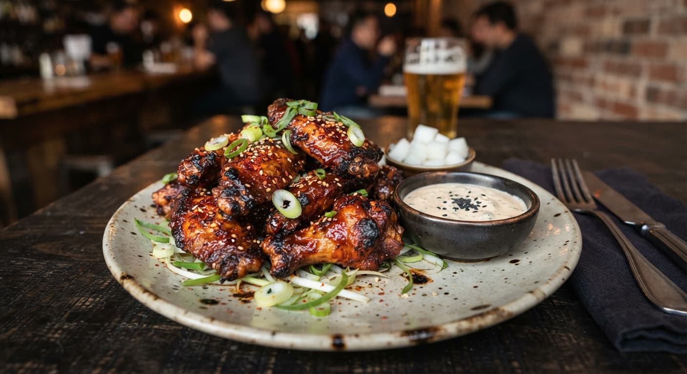 Smoked Wings with Korean Gochujang Glaze