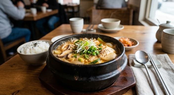 Soft Tofu Sundubu Jjigae (Mild Vegetarian)